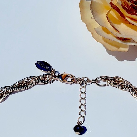 WHBM PINK & BLACK STONE STATEMENT NECKLACE - Picture 5 of 5